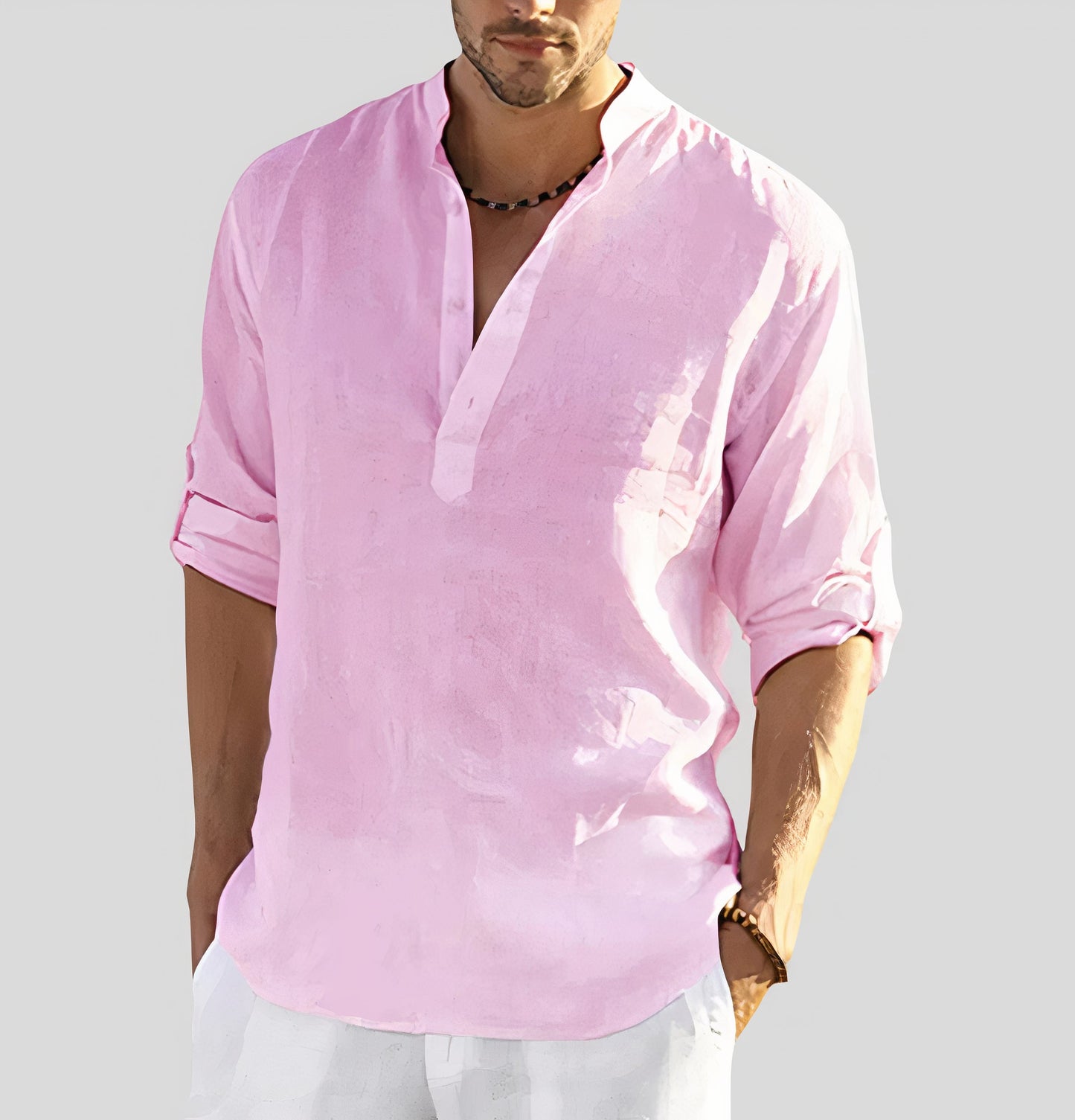 Chemise en lin homme – Chemise d'été raffinée et légère pour occasions spéciales