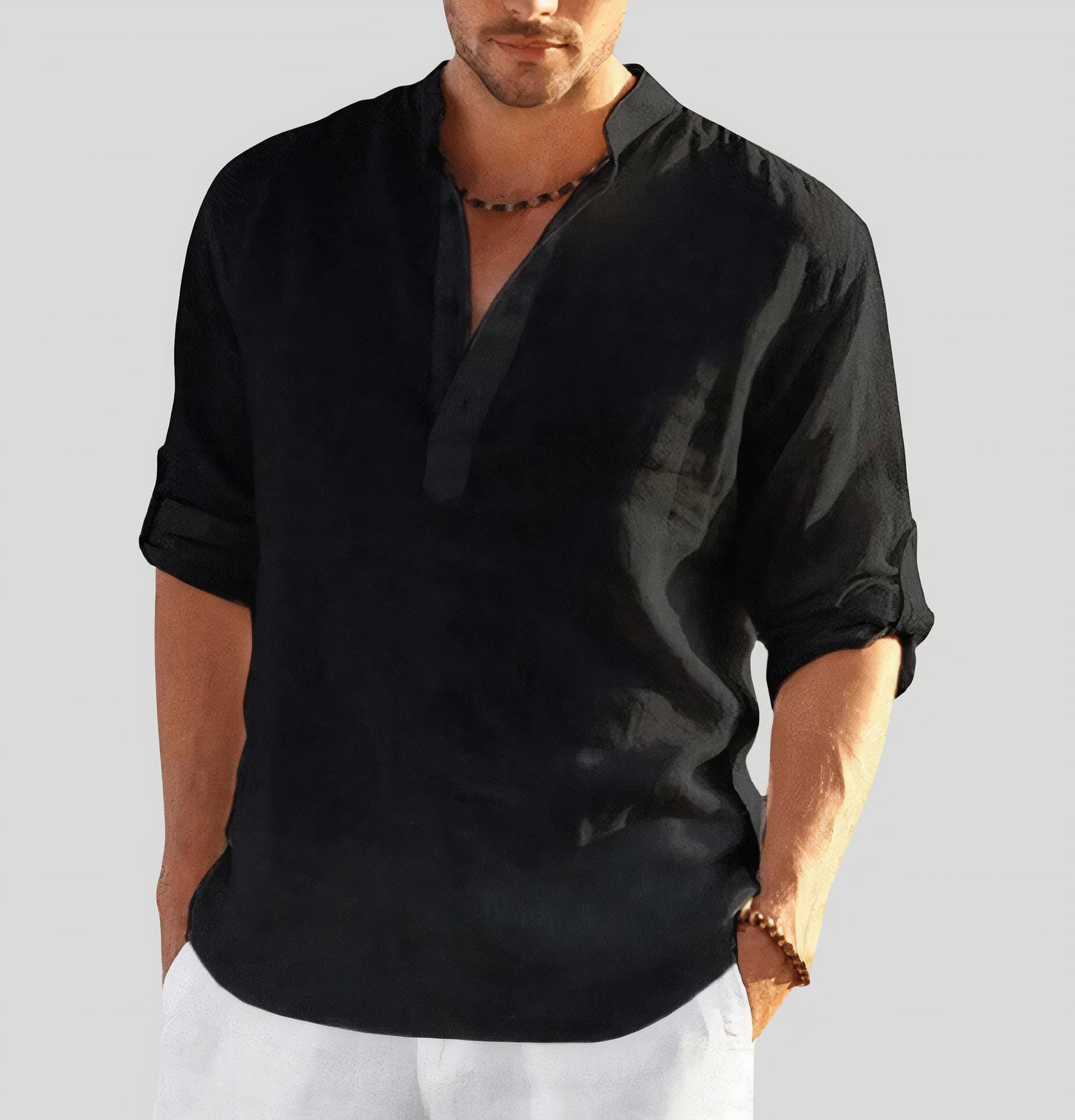 Chemise en lin homme – Chemise d'été raffinée et légère pour occasions spéciales