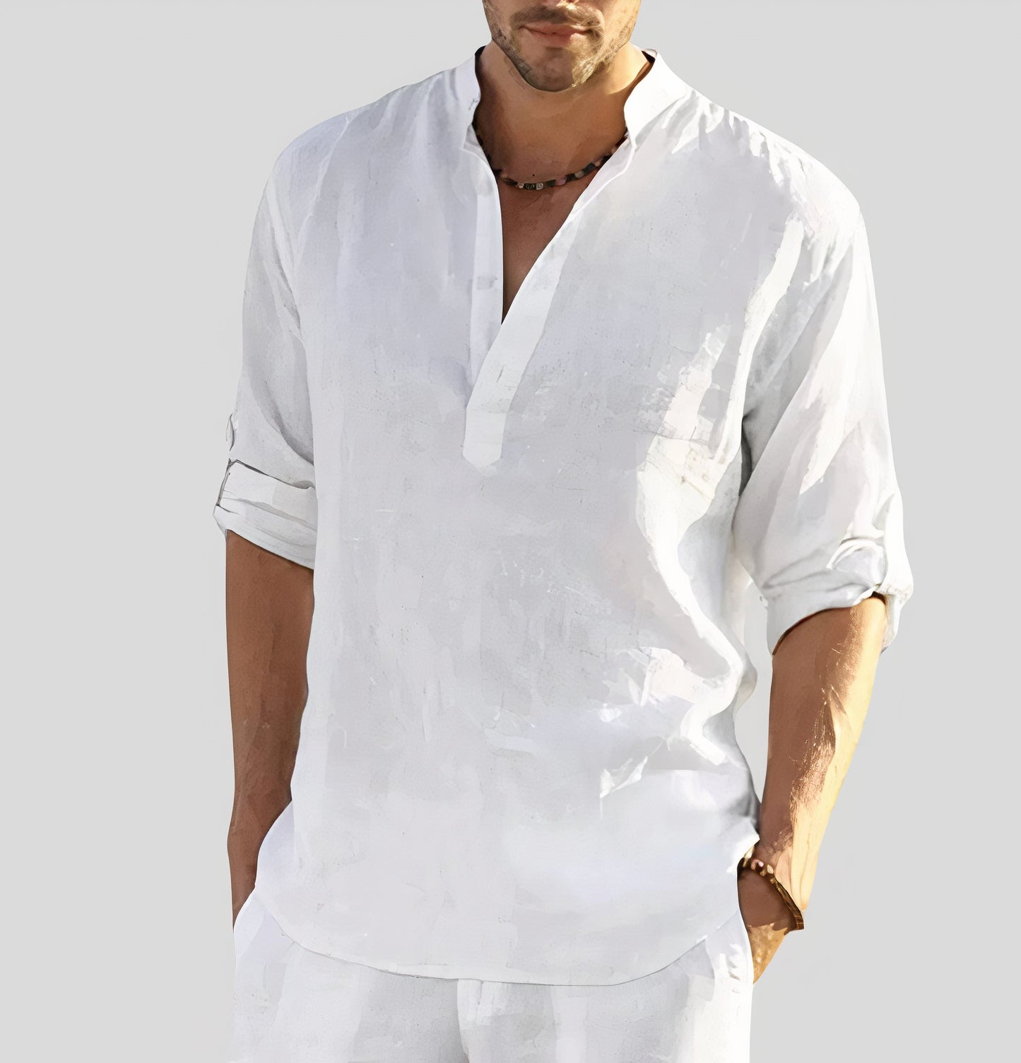 Chemise en lin homme – Chemise d'été raffinée et légère pour occasions spéciales