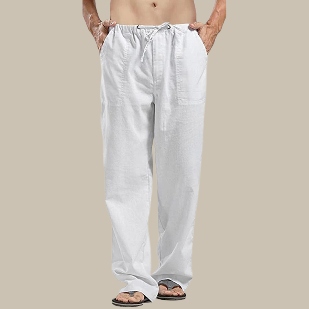 Pantalons de plage homme – Lin confortable et léger pour été