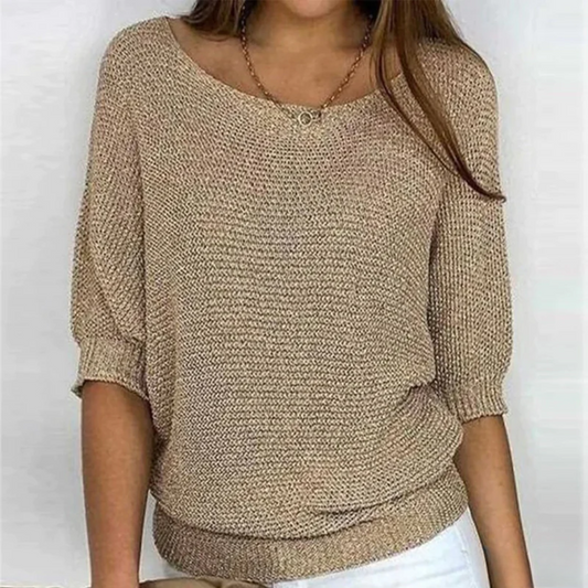 Pull confortable femme – Pull à la mode en tricot doux et stylé