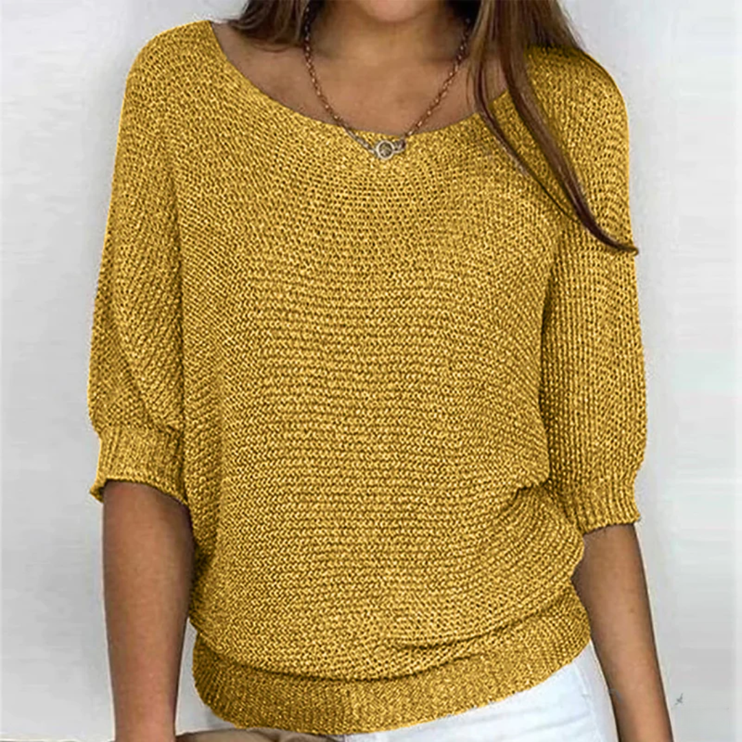 Pull confortable femme – Pull à la mode en tricot doux et stylé