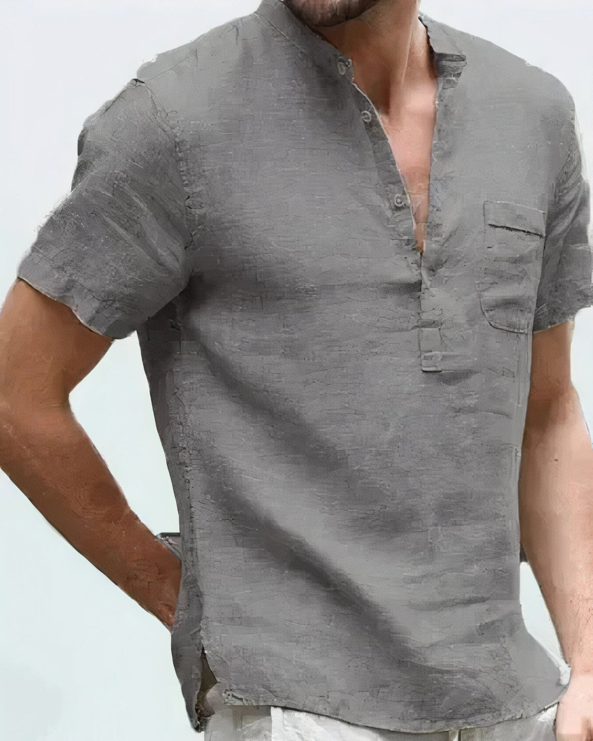 Chemise en lin homme – Chemise confortable et légère en lin pour été