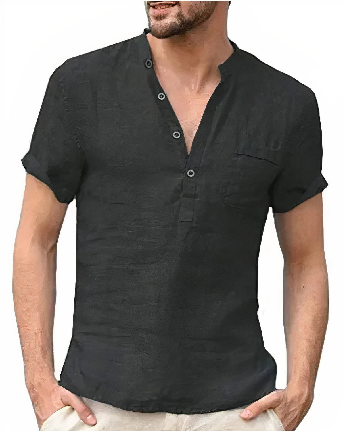 Chemise en lin homme – Chemise confortable et légère en lin pour été