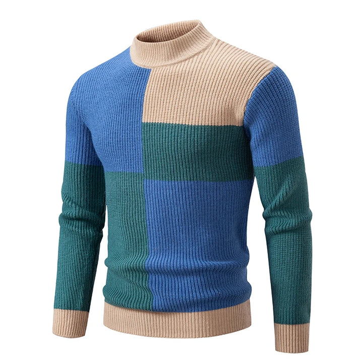 Pull col roulé coloré homme – Pull tendance en laine doux et chaud