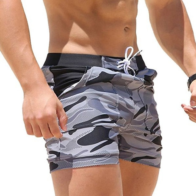 Shorts de bain camouflage homme – Maillot léger et tendance pour plage