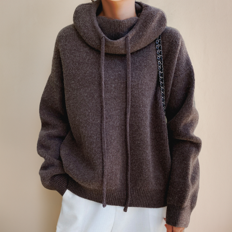 Pull à capuche femme – Sweat décontracté en tricot doux et confortable