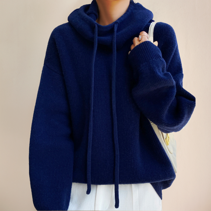 Pull à capuche femme – Sweat décontracté en tricot doux et confortable