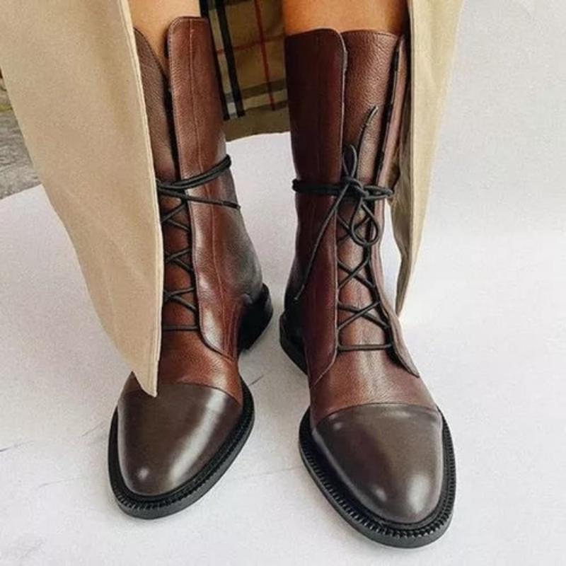 Bottes vintage femme – Chaussures en cuir élégantes et confortables