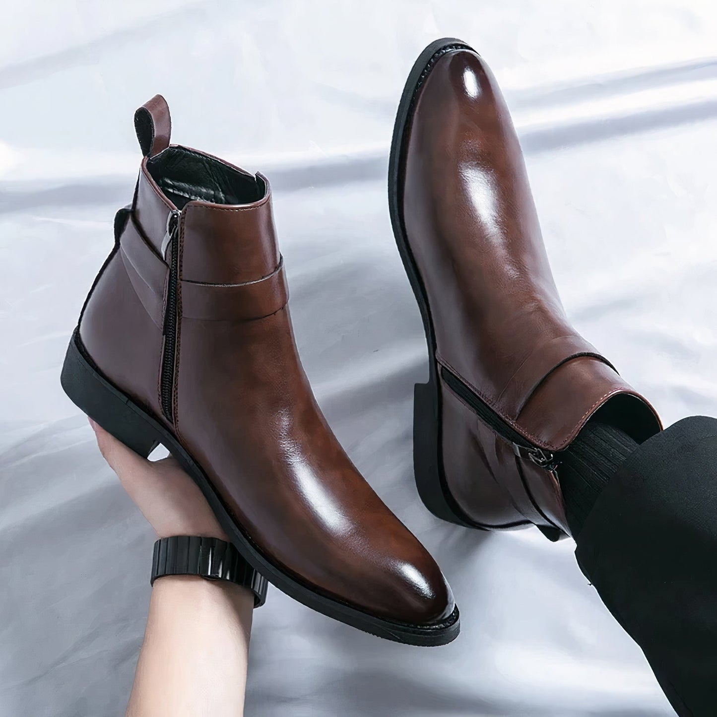 Bottines élégantes homme – Chaussures cuir chic pour occasions spéciales