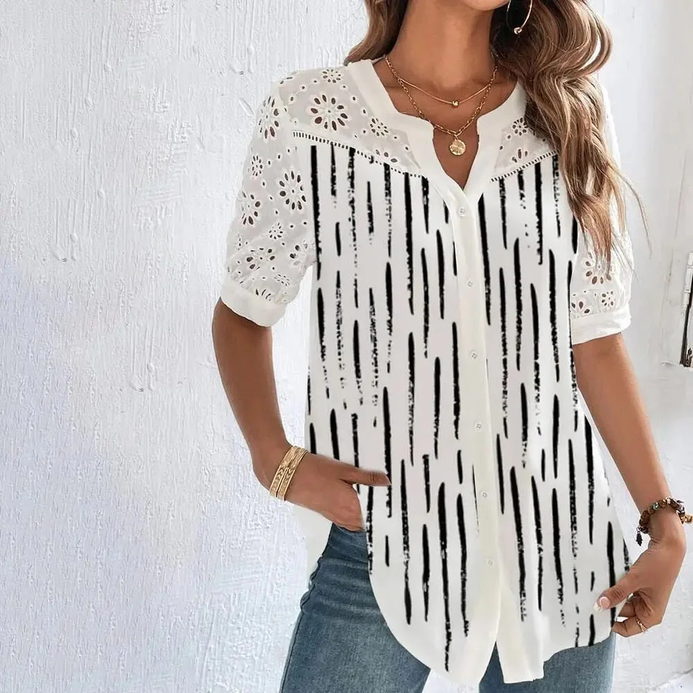 Blouse d'été élégante femme – Tunique légère et chic pour loisirs