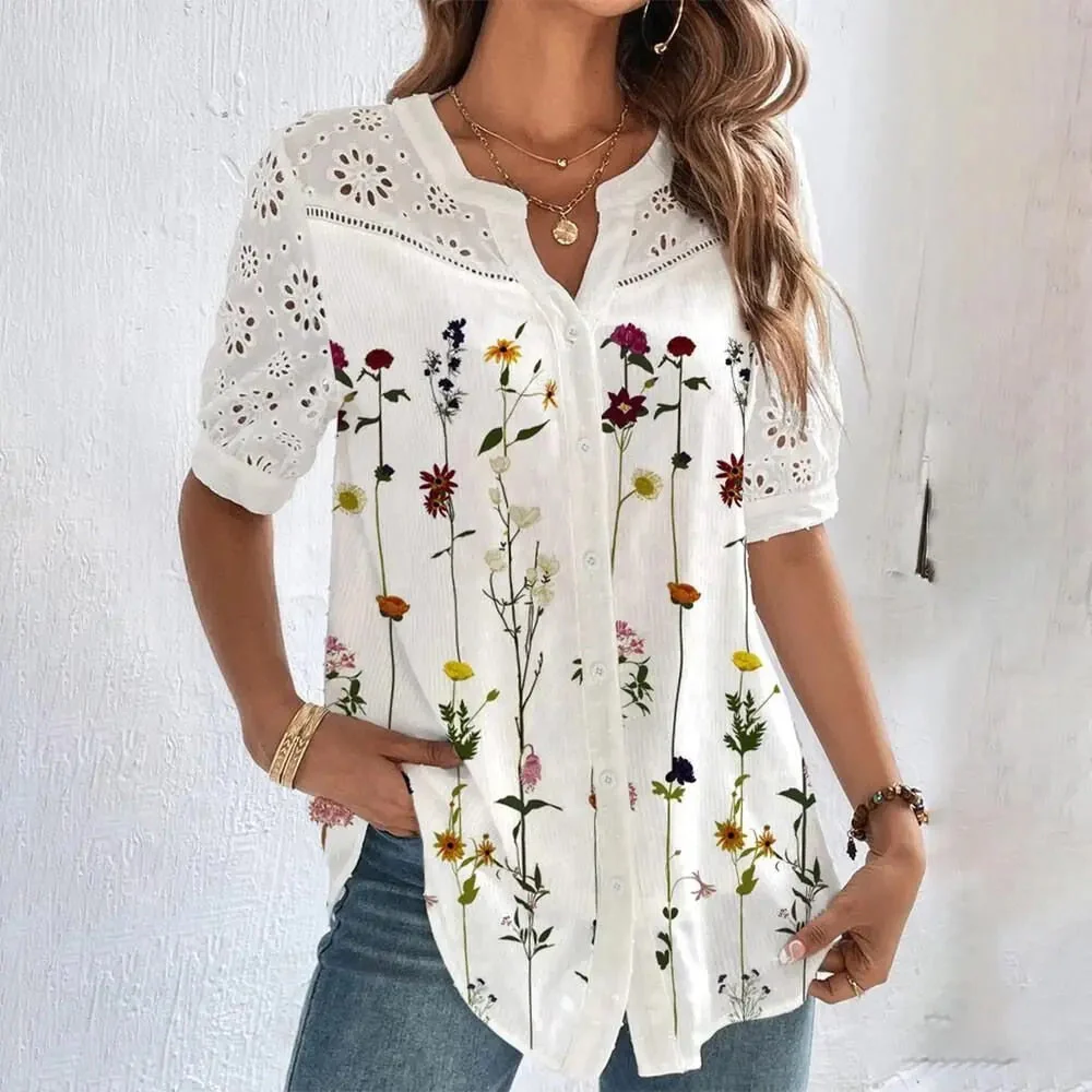 Blouse d'été élégante femme – Tunique légère et chic pour loisirs