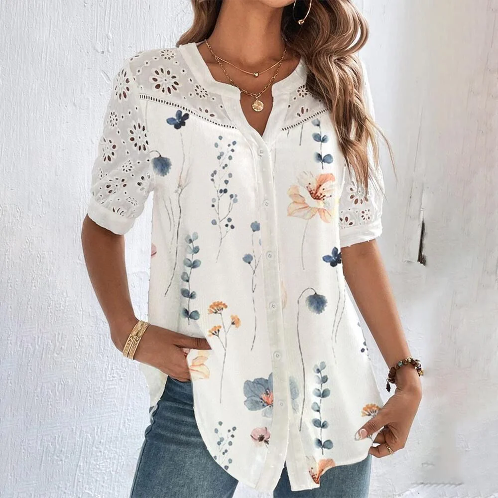 Blouse d'été élégante femme – Tunique légère et chic pour loisirs