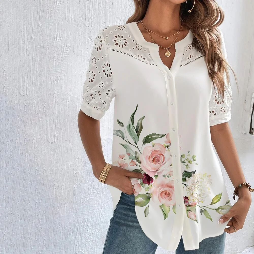 Blouse d'été élégante femme – Tunique légère et chic pour loisirs