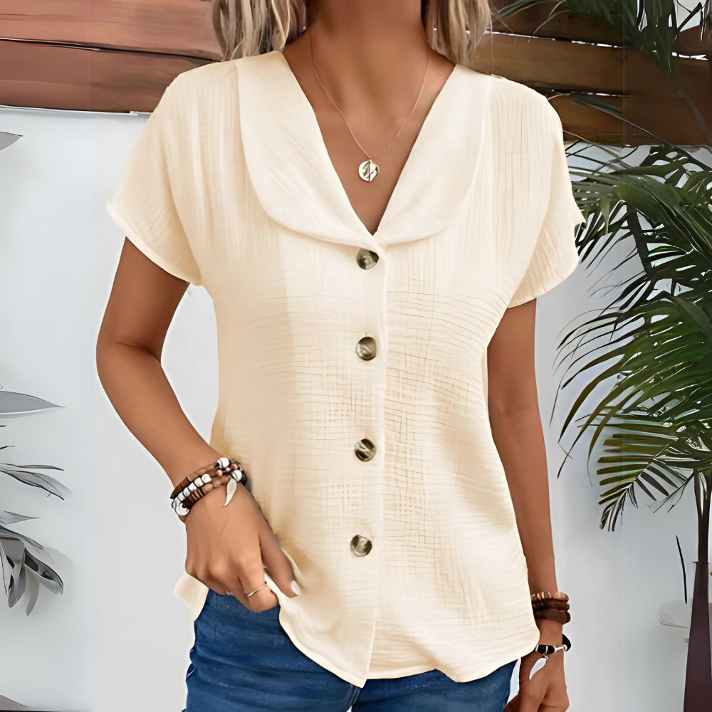 Blouse d'été femme – Blouse élégante légère à manches courtes chic