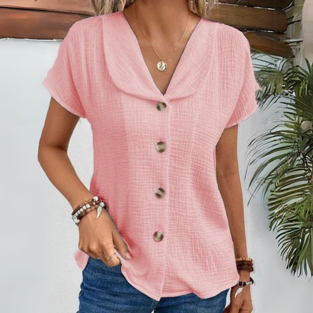 Blouse d'été femme – Blouse élégante légère à manches courtes chic