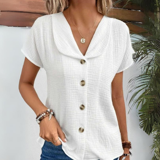 Blouse d'été femme – Blouse élégante légère à manches courtes chic