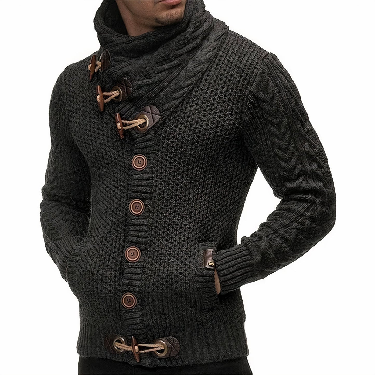 Cardigan chaud homme – Vêtement élégant en laine pour hiver