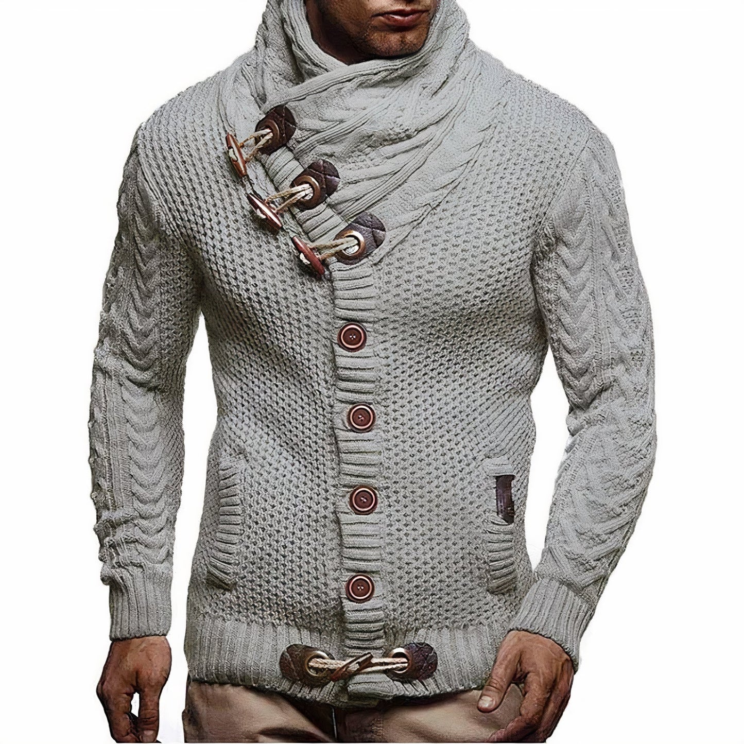 Cardigan chaud homme – Vêtement élégant en laine pour hiver