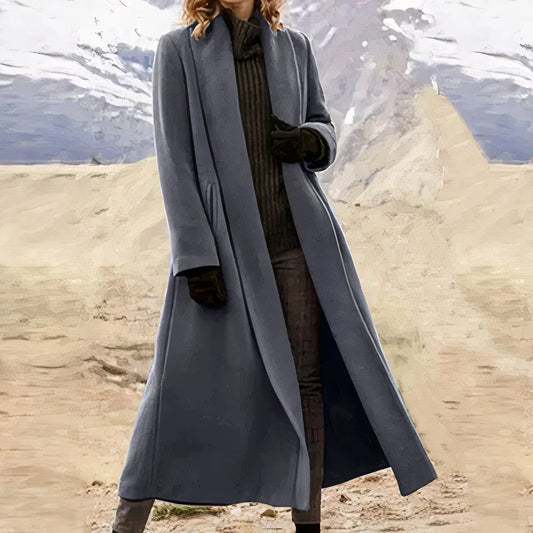 Manteau d'hiver femme – Manteau long élégant en laine chaud et chic