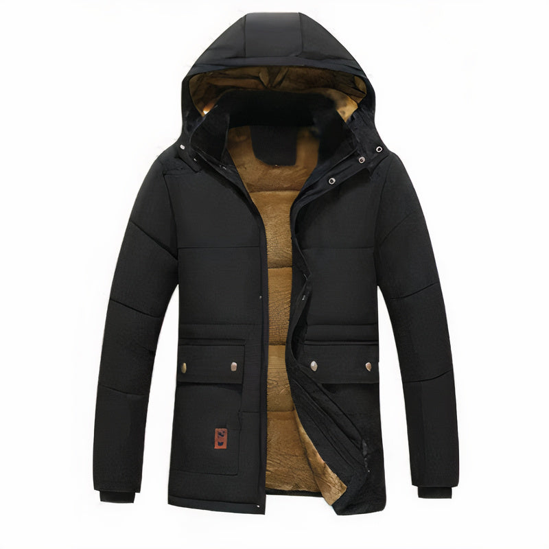 Parka d'hiver homme – Manteau élégant avec capuche amovible et isolant