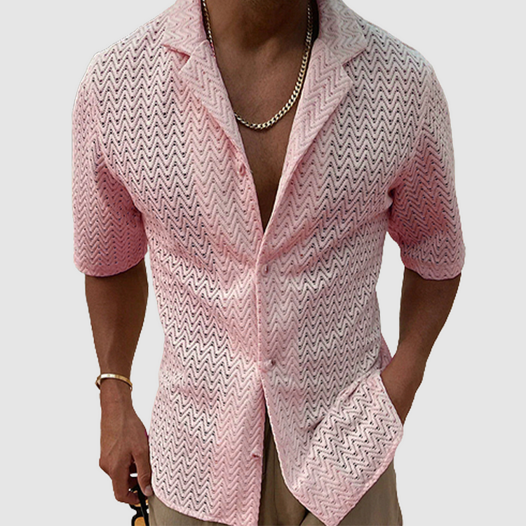 Chemise élégante homme été – Chemise col boutonné légère et stylée