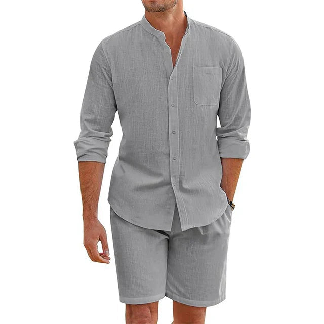 Chemises élégantes été homme – Ensemble chic en coton léger