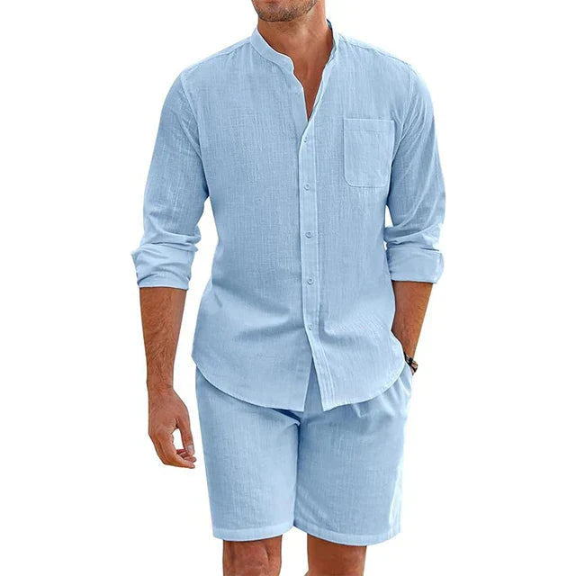 Chemises élégantes été homme – Ensemble chic en coton léger