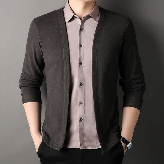 Chemise élégante homme – Chemise avec cardigan intégré chic et moderne