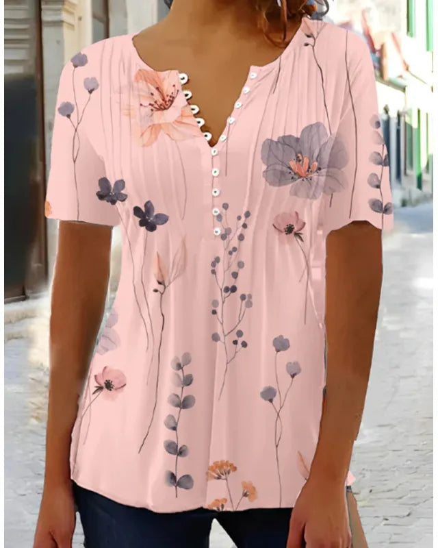 Chemise d'été femme – Chemise décontractée légère en coton pour sorties estivales