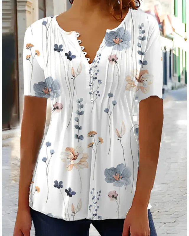 Chemise d'été femme – Chemise décontractée légère en coton pour sorties estivales