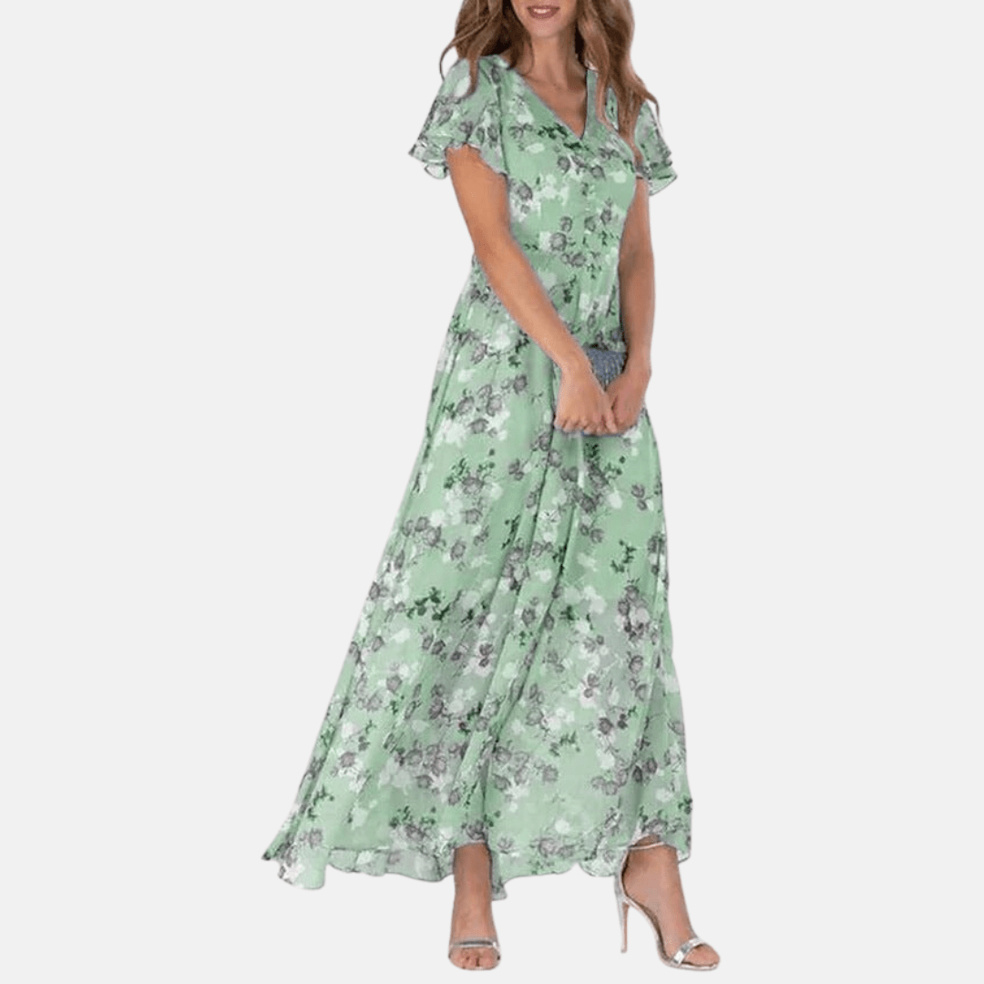 Robe fluide femme – Robe à motif floral élégante et légère