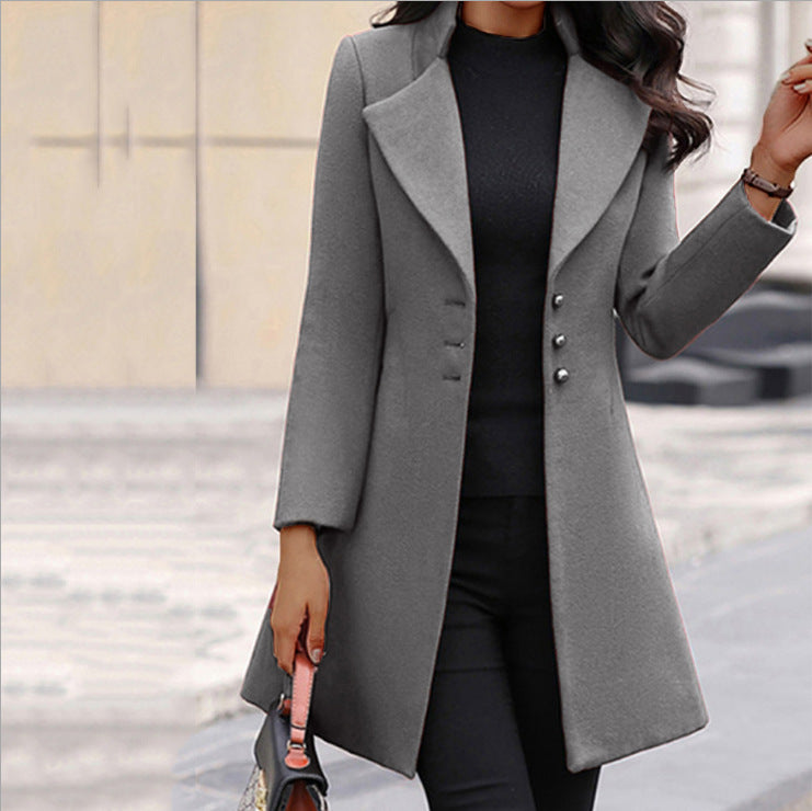 Manteau d'hiver femme – Manteau élégant et confortable en laine pour temps froid