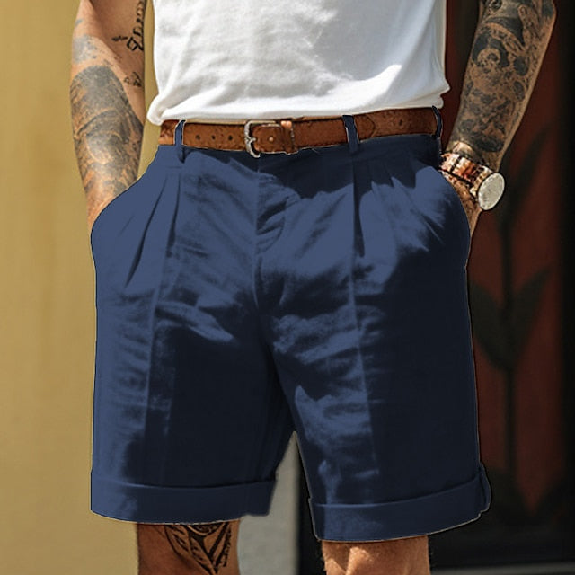 Shorts en lin homme – Shorts plissés stylés pour l'été