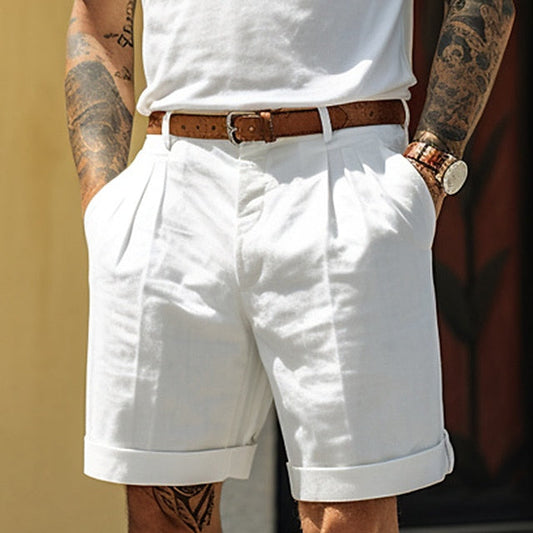 Shorts en lin homme – Shorts plissés stylés pour l'été