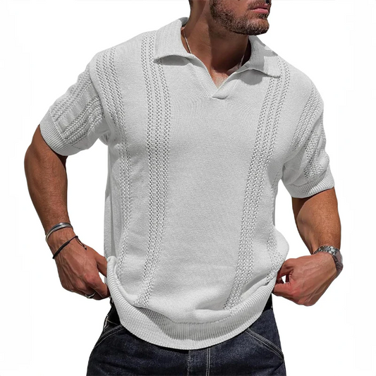 Polo homme luxe en tricot – T-shirt élégant et confortable pour toutes occasions