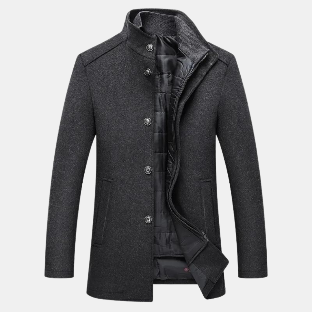 Manteau d'hiver haut de gamme - Manteau classique en laine pour femme