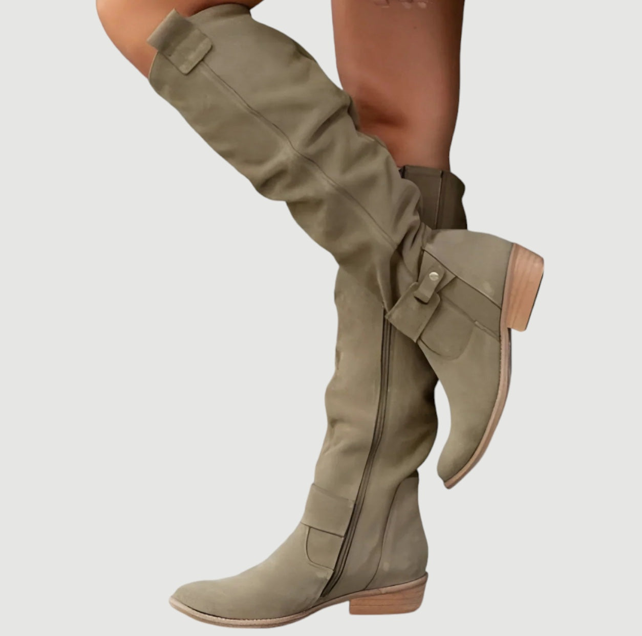 Bottes d'hiver femme – Bottes hautes chaudes et élégantes en cuir