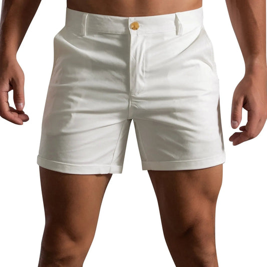 Shorts en coton été – Shorts classiques en coton léger pour homme