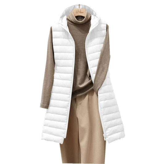 Gilet d'hiver femme – Gilet classique avec capuche chaud et élégant