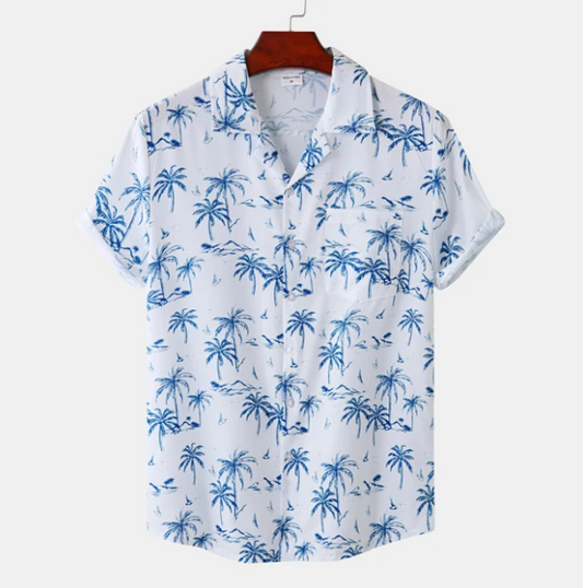 Chemise hawaïenne classique - Chemise été homme à motifs tropicaux et coupe décontractée