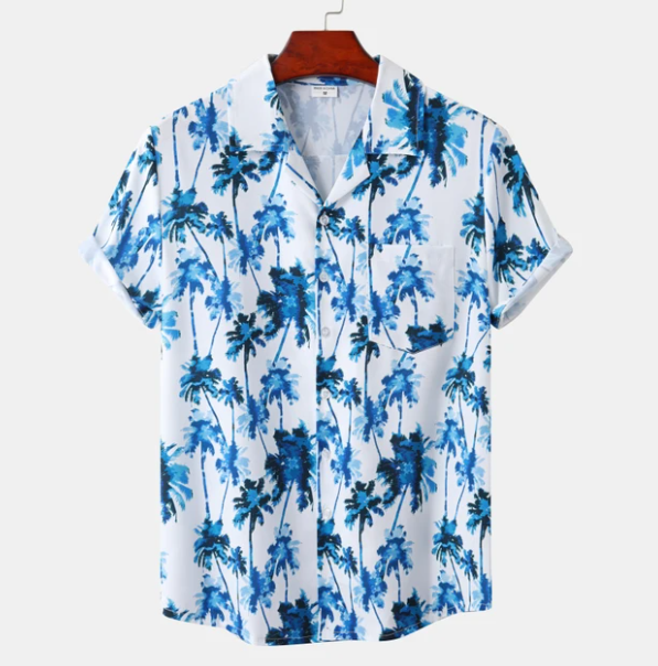 Chemise hawaïenne classique - Chemise été homme à motifs tropicaux et coupe décontractée