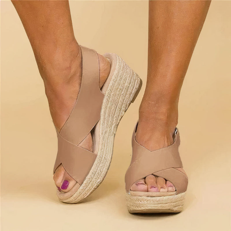 Sandales compensées été – Sandales confortables et élégantes pour femme