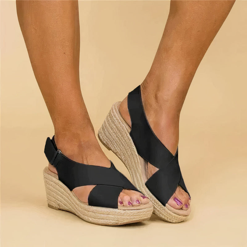 Sandales compensées été – Sandales confortables et élégantes pour femme