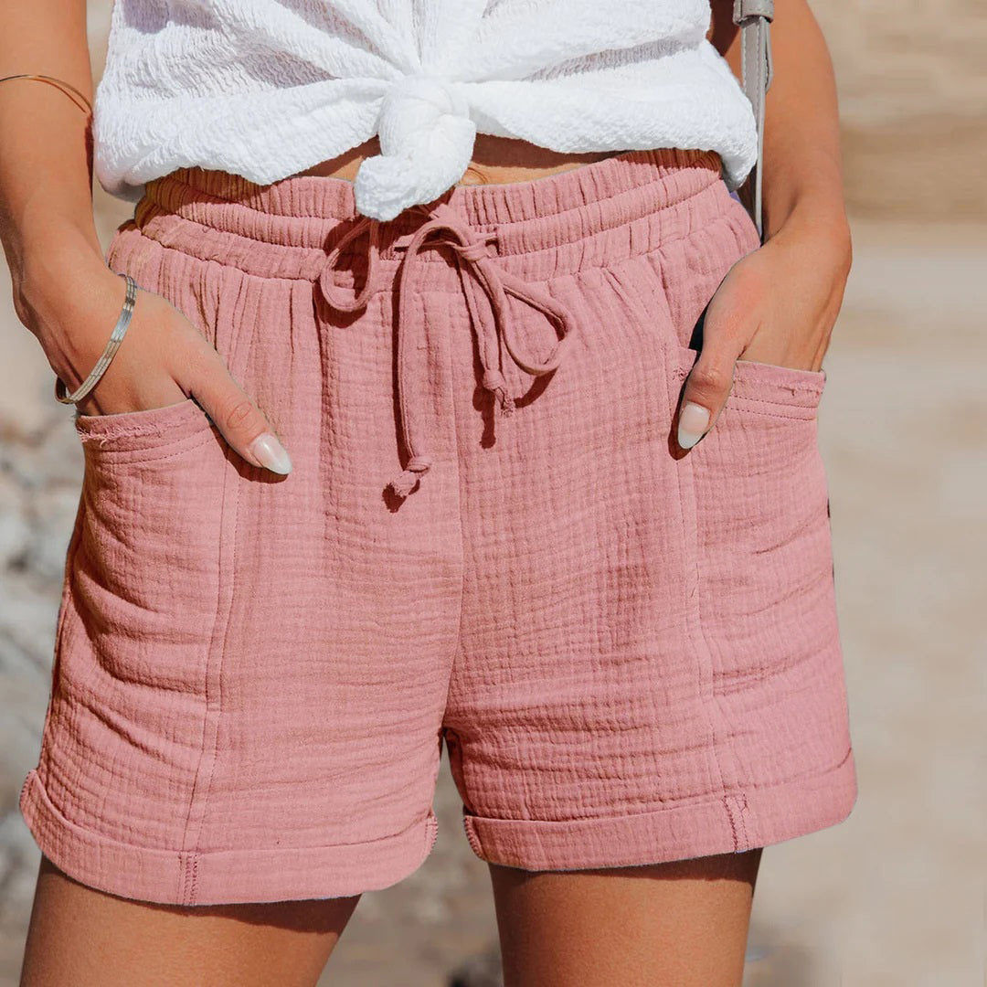 Shorts d'été femme – Pantalons courts décontractés en coton léger et tendance