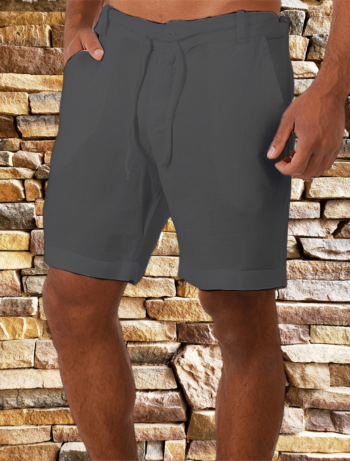 Shorts d'été homme – Shorts en lin décontractés et légers