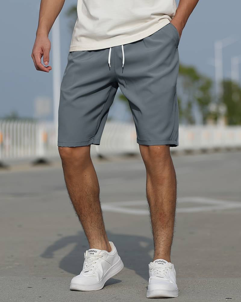 Shorts décontractés homme – Shorts avec cordon de serrage en tissu léger et confortable