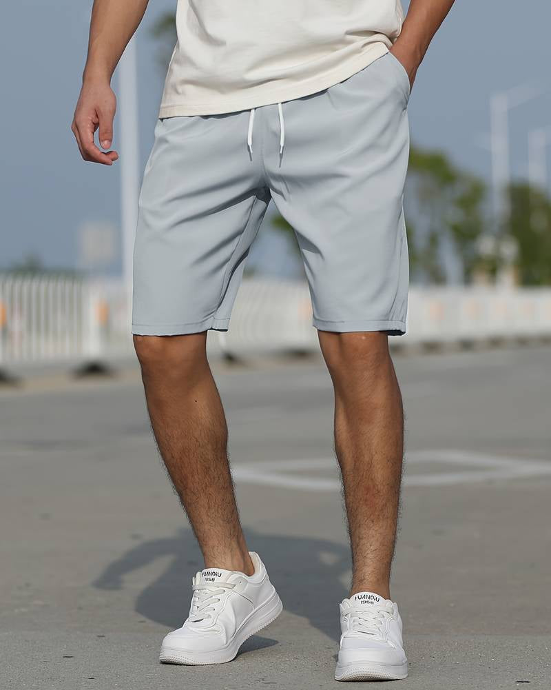 Shorts décontractés homme – Shorts avec cordon de serrage en tissu léger et confortable