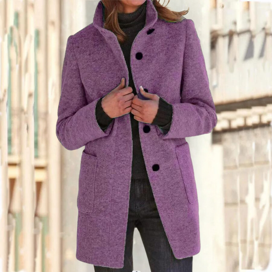 Manteau d'hiver femme – Manteau élégant décontracté en laine chaud