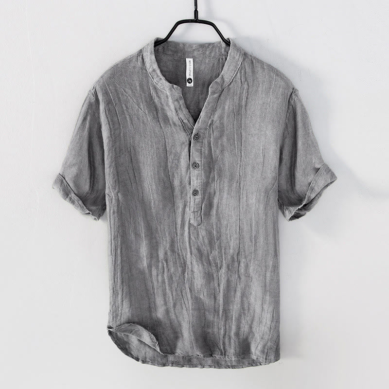 Chemise lin homme été – Chemise décontractée légère et confortable